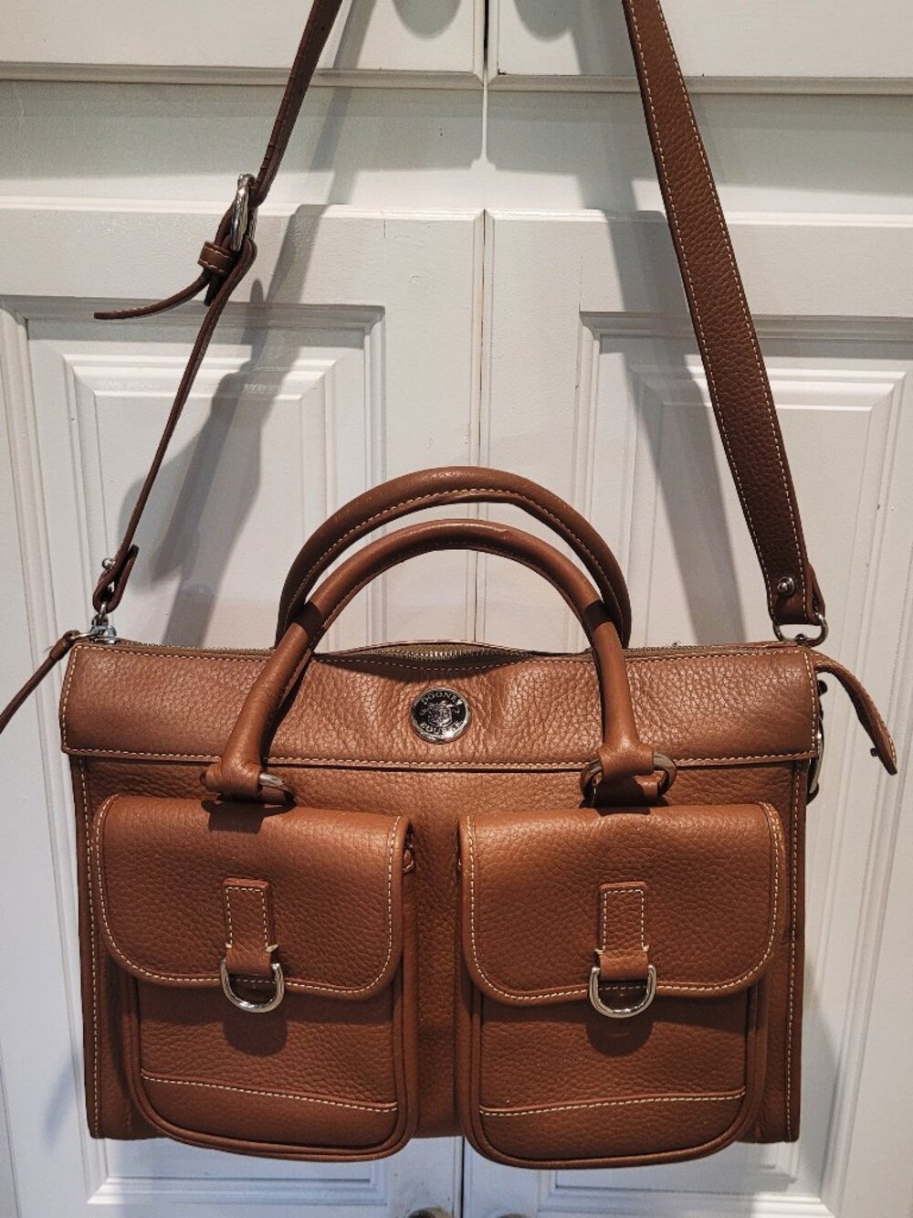 Dooney & Bourke*Pebbled Cognac Leather*Tote*with Removeable Shoulder Strap